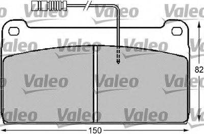 VALEO 541716 Комплект гальмівних колодок, дискове гальмо