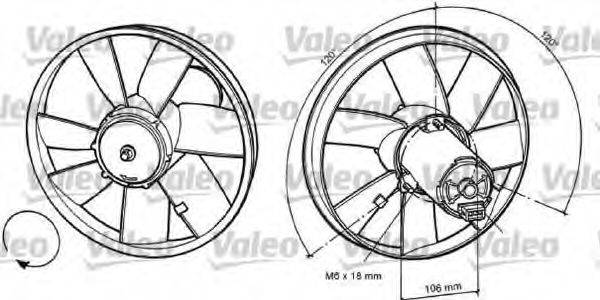 VALEO 696034 Вентилятор, охолодження двигуна