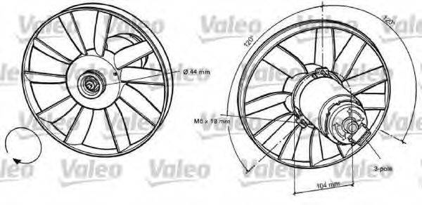 VALEO 696039 Вентилятор, охолодження двигуна