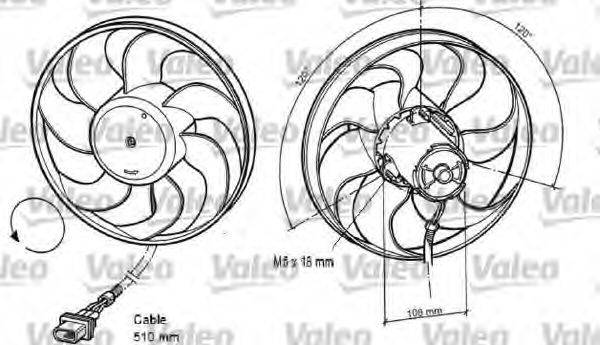 VALEO 696042 Вентилятор, охолодження двигуна