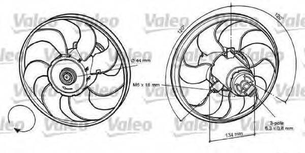 VALEO 696056 Вентилятор, охолодження двигуна