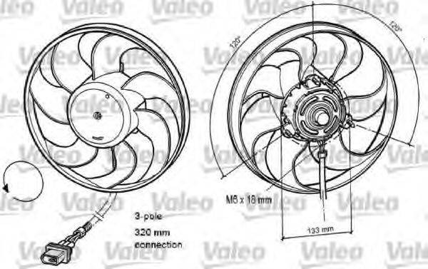 VALEO 696078 Вентилятор, охолодження двигуна