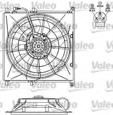 VALEO 696123 Електродвигун, вентилятор радіатора