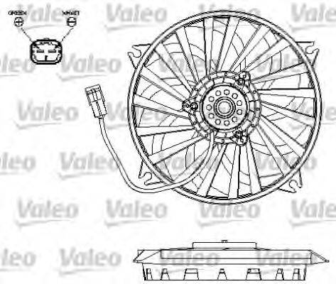 VALEO 696132 Вентилятор, охолодження двигуна