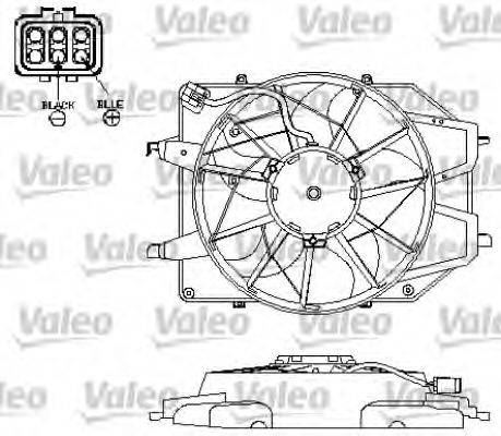 VALEO 696152 Електродвигун, вентилятор радіатора