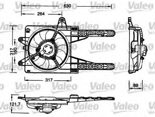 VALEO 698178 Електродвигун, вентилятор радіатора