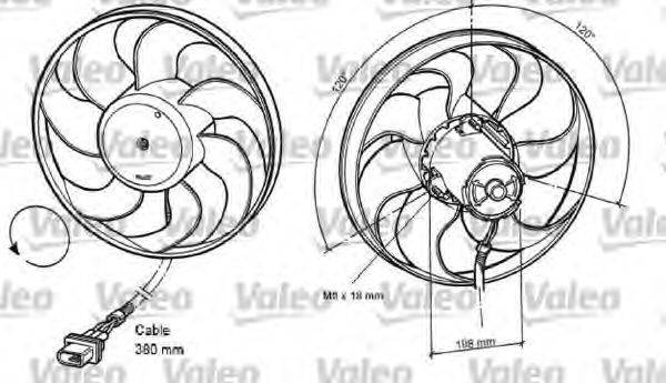 VALEO 698372 Вентилятор, охолодження двигуна