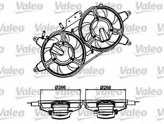 VALEO 698482 Електродвигун, вентилятор радіатора