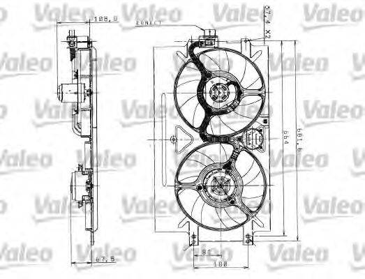 VALEO 698525 Електродвигун, вентилятор радіатора