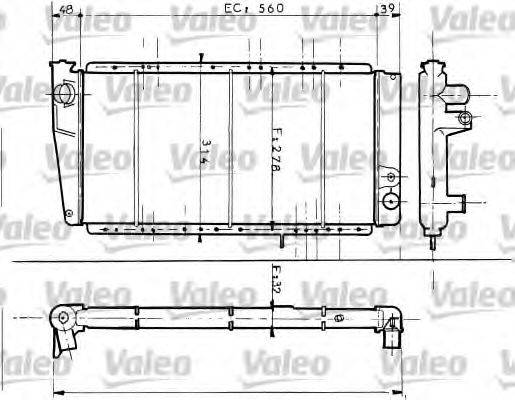 VALEO 730054 Радіатор, охолодження двигуна