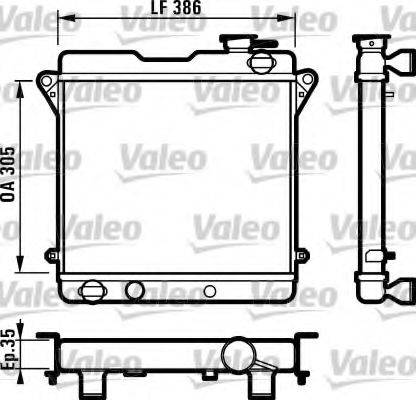 VALEO 730076 Радіатор, охолодження двигуна
