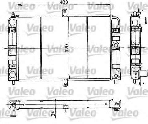 VALEO 730317 Радіатор, охолодження двигуна