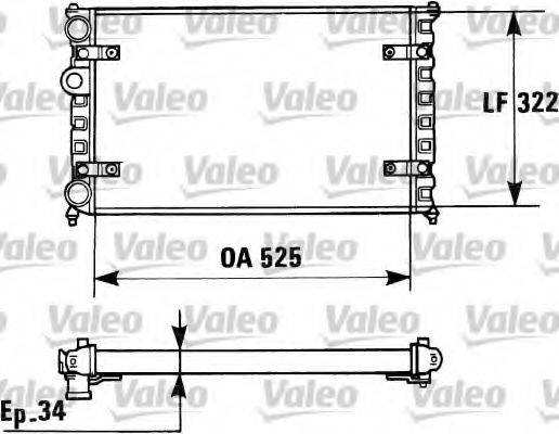 VALEO 730947 Радіатор, охолодження двигуна