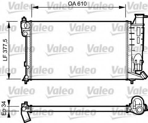 VALEO 730983 Радіатор, охолодження двигуна