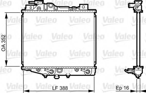 VALEO 731019 Радіатор, охолодження двигуна