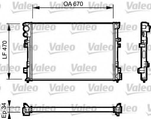 VALEO 731168 Радіатор, охолодження двигуна