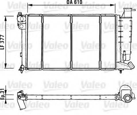 VALEO 731181 Радіатор, охолодження двигуна