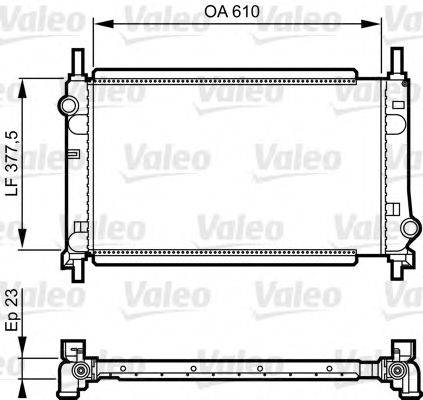 VALEO 731550 Радіатор, охолодження двигуна