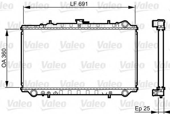 VALEO 731674 Радіатор, охолодження двигуна