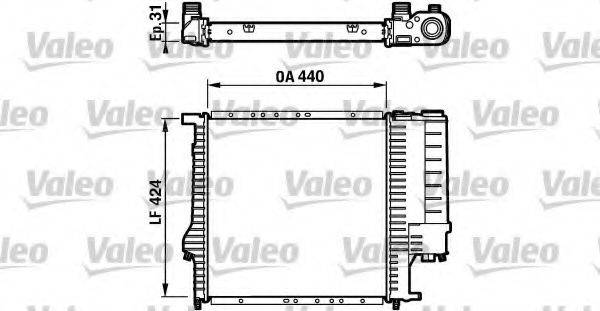 VALEO 732198 Радіатор, охолодження двигуна