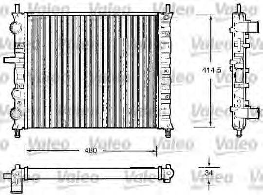 VALEO 732503 Радіатор, охолодження двигуна