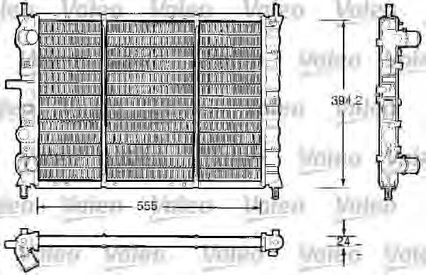 VALEO 732504 Радіатор, охолодження двигуна