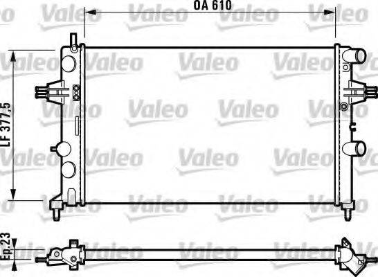 VALEO 732551 Радіатор, охолодження двигуна