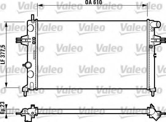 VALEO 732729 Радіатор, охолодження двигуна