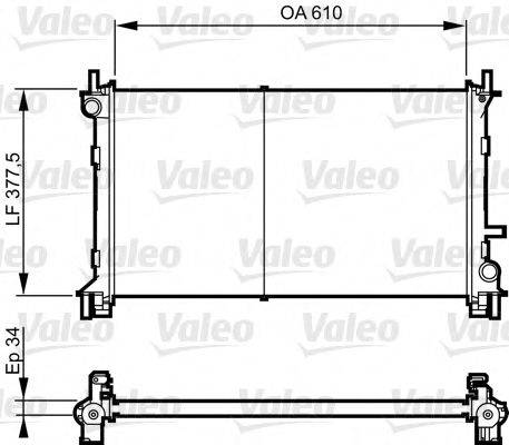 VALEO 732735 Радіатор, охолодження двигуна