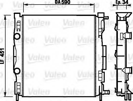 VALEO 732874 Радіатор, охолодження двигуна