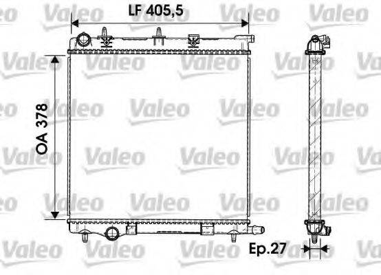 VALEO 732930 Радіатор, охолодження двигуна