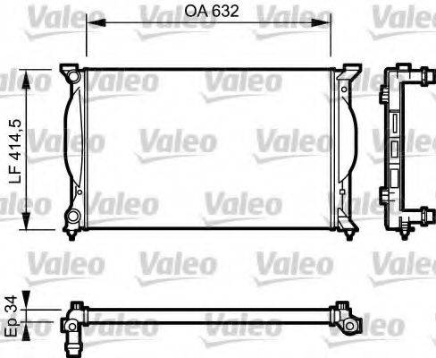 VALEO 732963 Радіатор, охолодження двигуна