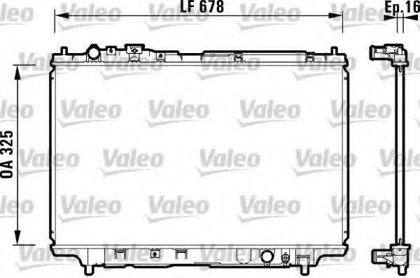 VALEO 734120 Радіатор, охолодження двигуна