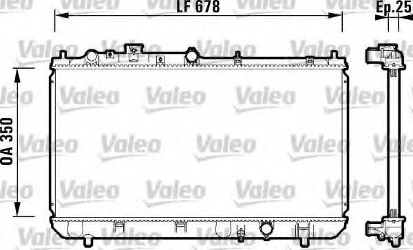 VALEO 734122 Радіатор, охолодження двигуна