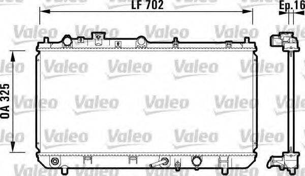 VALEO 734124 Радіатор, охолодження двигуна