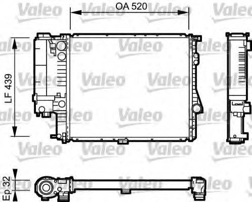 VALEO 734301 Радіатор, охолодження двигуна