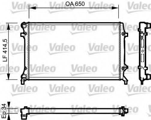 VALEO 735121 Радіатор, охолодження двигуна