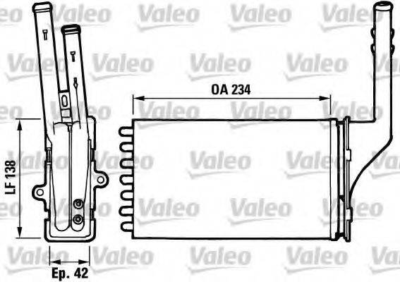 VALEO 812016 Теплообмінник, опалення салону