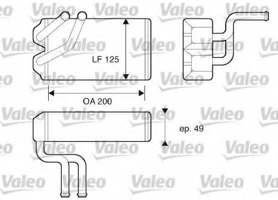 VALEO 812069 Теплообмінник, опалення салону