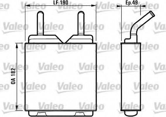 VALEO 812152 Теплообмінник, опалення салону