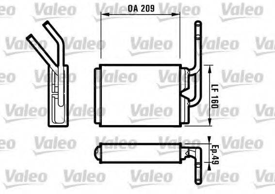 VALEO 812154 Теплообмінник, опалення салону