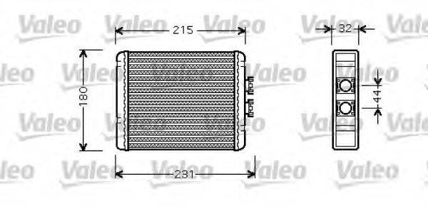 VALEO 812319 Теплообмінник, опалення салону