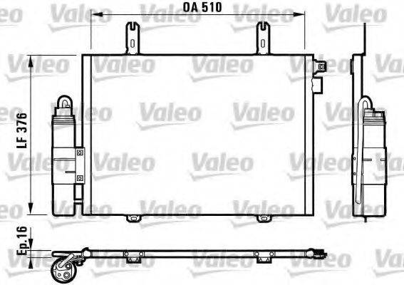 VALEO CA1095 Конденсатор, кондиціонер