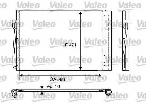 VALEO 817850 Конденсатор, кондиціонер