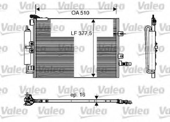 VALEO 818165 Конденсатор, кондиціонер