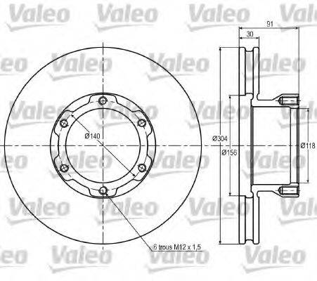 VALEO 187016 гальмівний диск