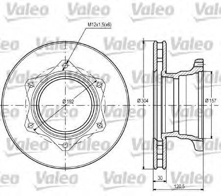 VALEO 187106 гальмівний диск