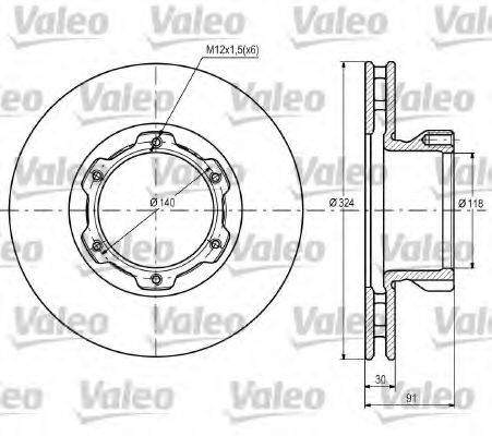 VALEO 187108 гальмівний диск