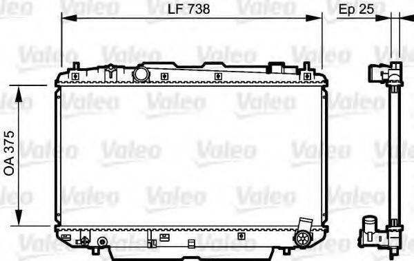 VALEO 734397 Радіатор, охолодження двигуна