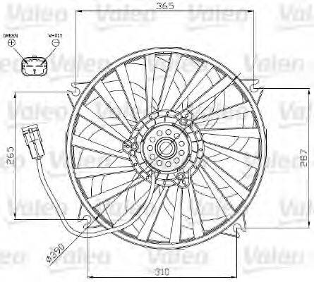 VALEO 696177 Вентилятор, охолодження двигуна